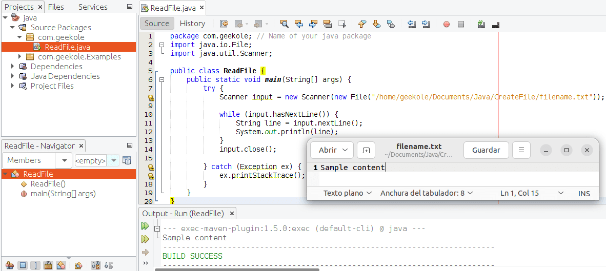 java read text file to list