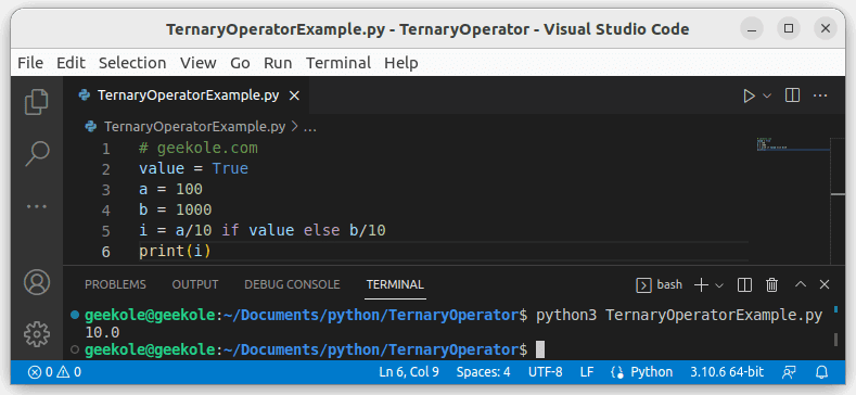 The Ternary Operator in Python