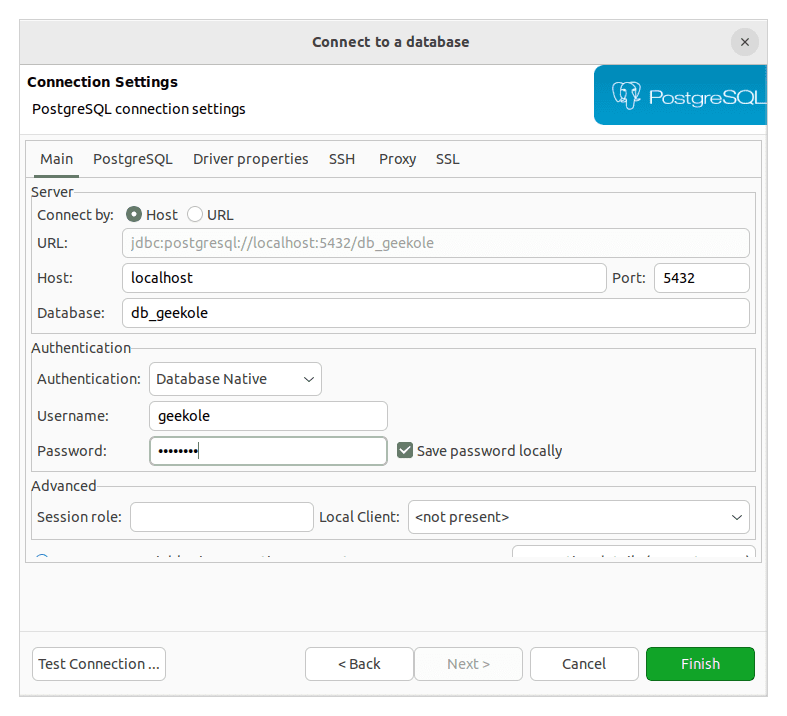 Connect to PostgreSQL database in Python