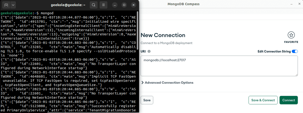 Connect to MongoDB in Golang